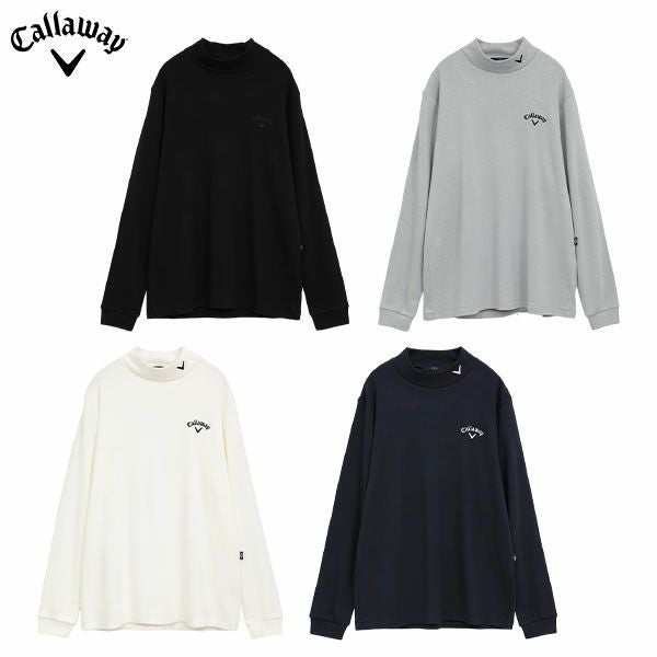 キャロウェイ C25233111 裏起毛 スムース モックネック 長袖 シャツの