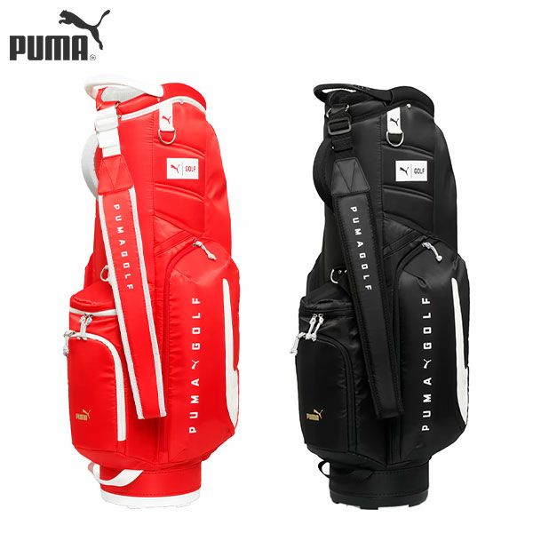 PUMA キャディバッグ レッド PUMA / プーマ 本格3点式 キャディバッグ 9 5型 キャディバック ゴルフ